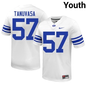 Keanu Tanuvasa The Y College Football Youth White #57 2026-27 Jerseys 794638-858