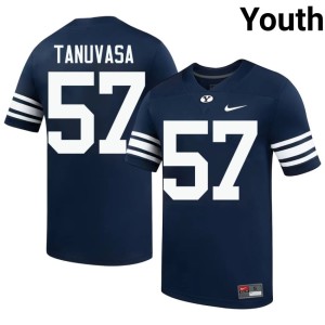 Keanu Tanuvasa Alumni Youth #57 Navy Go Cougars College Football Jersey 187110-875