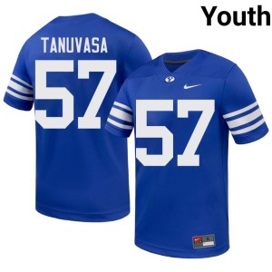 Keanu Tanuvasa Royal #57 High School Youth BYU Cougars College Football Jersey 518407-470