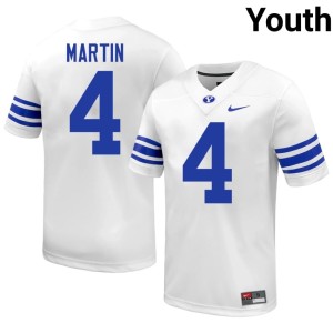 LJ Martin #4 Cougars College Football Alumni White Youth Jerseys 179060-984