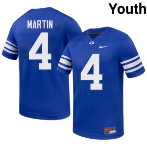 LJ Martin Alumni #4 Youth Royal College Football The Y Jerseys 156737-857