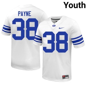 Logan Payne #38 White College Football Youth Cougars High School Jersey 789654-995
