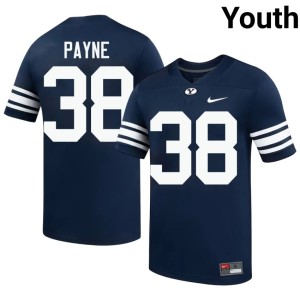 Logan Payne #38 Brigham Young University Navy Youth College Football Official Jerseys 909560-742