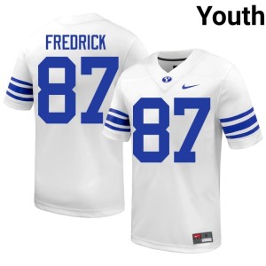 Matthew Fredrick #87 College Football 2026-27 White Go Cougars Youth Jerseys 507352-382