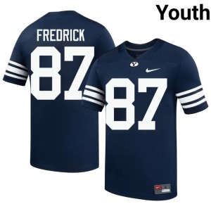 Matthew Fredrick Navy College Football Replica Brigham Young University Cougars Youth #87 Jerseys 809449-552