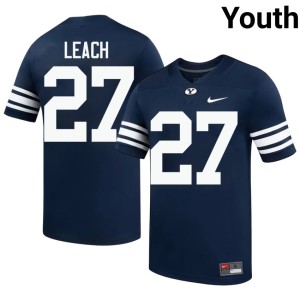 Matthias Leach #27 Navy Limited BYU Cougs College Football Youth Jerseys 105619-141