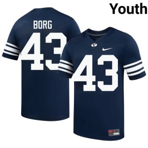 Owen Borg #43 2026-27 Navy College Football Youth Cougs Jersey 128608-422