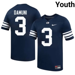 Raider Damuni BYU Cougs Player Navy College Football Youth #3 Jerseys 924844-742