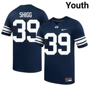 Seth Shigg High School Brigham Young University College Football Youth Navy #39 Jerseys 131754-483