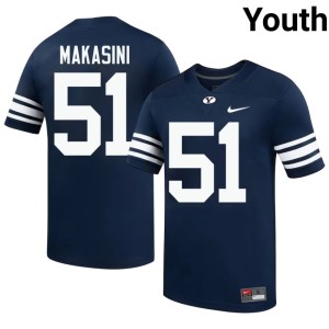 Sonny Makasini #51 The Y 2026 College Football Youth Navy Jersey 976617-143