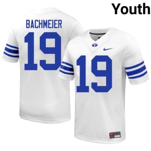 Tiger Bachmeier Player BYU Cougs #19 Youth College Football White Jersey 244639-211
