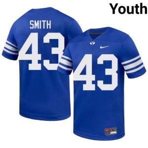 Ty Smith Game College Football Royal #43 Youth BYU Cougars Jersey 370520-896