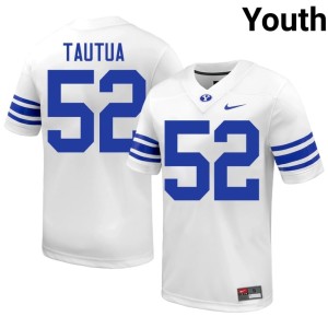 Vincent Tautua College Football Youth High School #52 White Cougs Jersey 252347-512