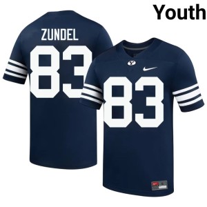 Will Zundel Official #83 Youth College Football Cougs Navy Jersey 532836-936