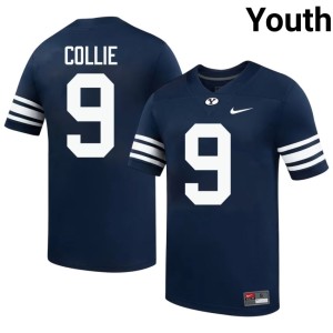 Austin Collie Youth College Football The Y Navy #9 2026-27 Jersey 632369-666