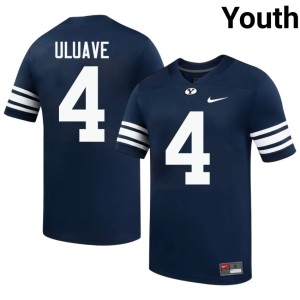 Cade Uluave Navy Youth #4 College Football 2026-27 BYU Jersey 466707-538