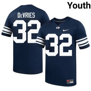 Cannon DeVries College Football Limited #32 Youth Brigham Young University Navy Jersey 283639-693