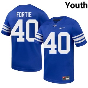 Eldon Fortie #40 Brigham Young University Cougars Youth Royal Stitched College Football Jerseys 939244-195