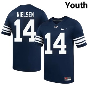 Gifford Nielsen #14 Youth Brigham Young University Cougars Navy College Football Official Jerseys 162449-985