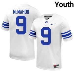 Jim McMahon Youth Limited White #9 College Football Brigham Young University Jersey 896299-799