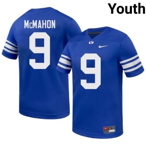 Jim McMahon #9 NCAA College Football Youth Brigham Young University Cougars Royal Jerseys 366002-624