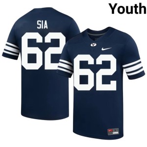 Jr Sia Player Go Cougars Navy Youth College Football #62 Jerseys 916671-745