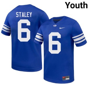 Luke Staley Brigham Young University #6 Royal Youth College Football Alumni Jersey 100019-727