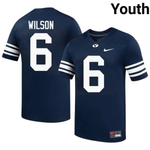 Marc Wilson Youth University BYU College Football Navy #6 Jersey 808247-546