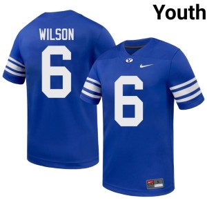 Marc Wilson #6 2026-27 Youth Royal BYU Cougs College Football Jerseys 803133-519