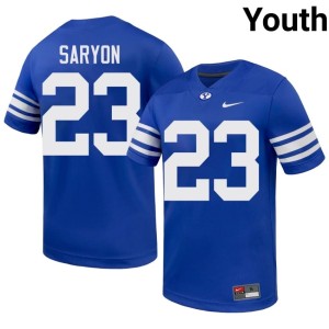 Terrance Saryon Game BYU #23 College Football Royal Youth Jerseys 621290-435