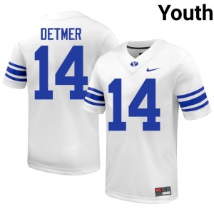 Ty Detmer Brigham Young University Cougars White High School #14 College Football Youth Jerseys 241171-919