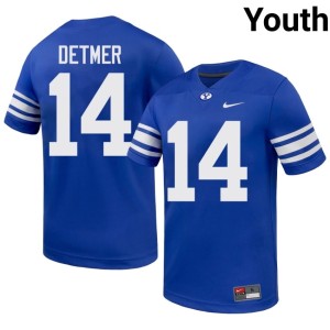 Ty Detmer Royal The Y Youth #14 Official College Football Jerseys 891125-201