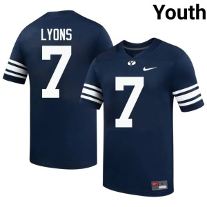 Walker Lyons NCAA College Football Navy Youth Cougs #7 Jersey 150639-644